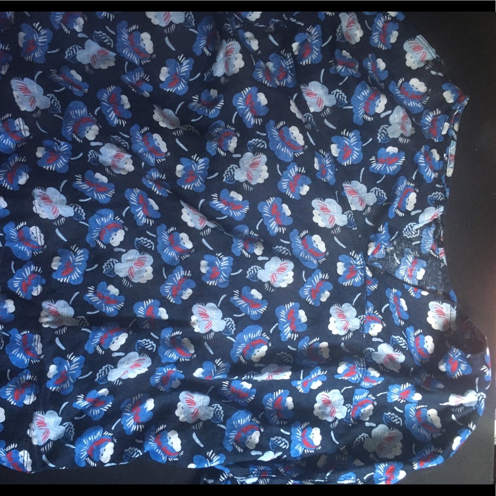 French flowery summer top 100% linen